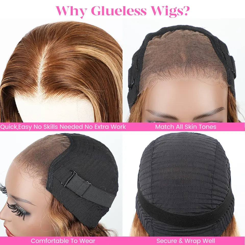 Wear Go Wig Body Wave Highlight Wig Human Hair For Women 6x4 Hd Lace Frontal 180% Glueless Wig Human Hair Ready To Wear On Sale