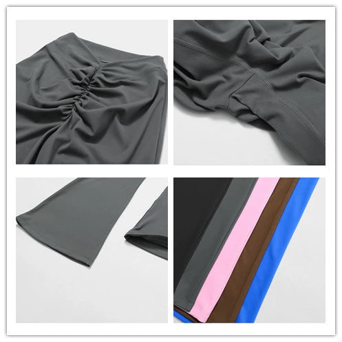 2023 Peach Buttock Lifting Yoga Trumpet pants Fitness Sports Wide Leg Bootcut Trousers High Waist Quick-Drying Yoga Pants Women's Trousers