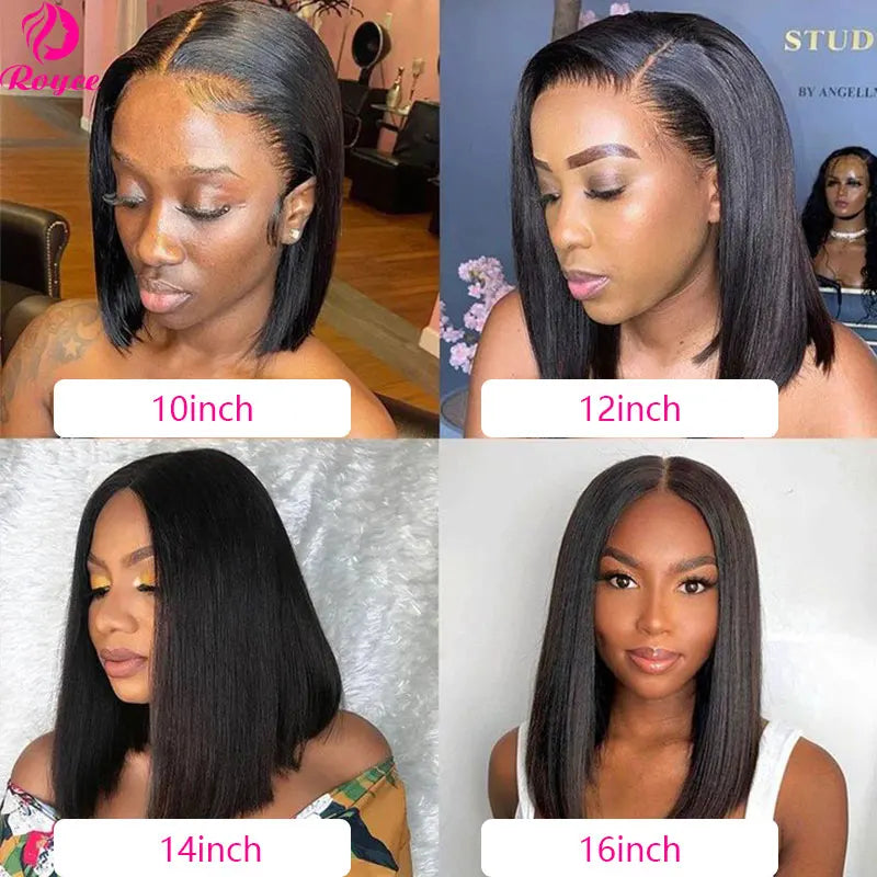 200 Density Bone Straight Short Bob Wig Lace Front Human Hair Wigs For Women 13x4 Transparent Lace Front Wigs 4x4 Remy Bob Wig