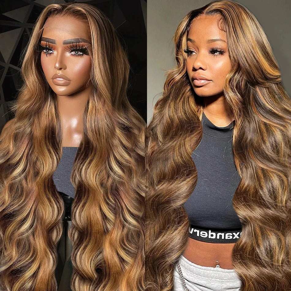 Wear Go Wig Body Wave Highlight Wig Human Hair For Women 6x4 Hd Lace Frontal 180% Glueless Wig Human Hair Ready To Wear On Sale