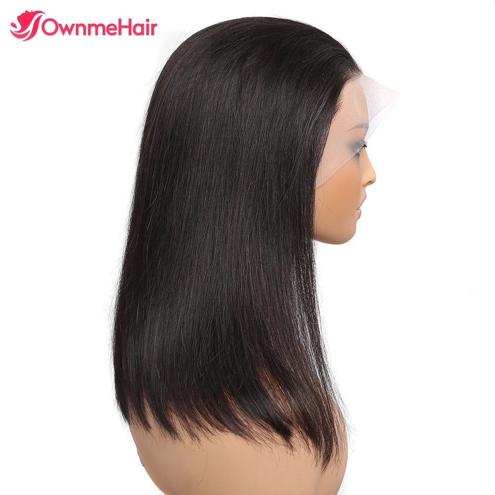 Glueless Straight Bob Wig 13x6 13x4 Glue Lace Frontal Human Hair Wigs for Women Pre Plucked with Baby Hair Pre-Cut Lace
