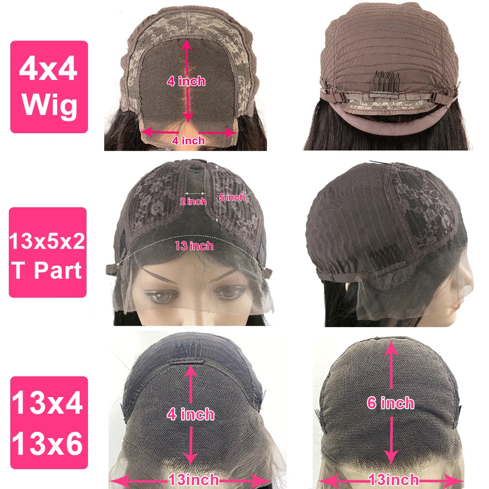 Glueless Straight Bob Wig 13x6 13x4 Glue Lace Frontal Human Hair Wigs for Women Pre Plucked with Baby Hair Pre-Cut Lace