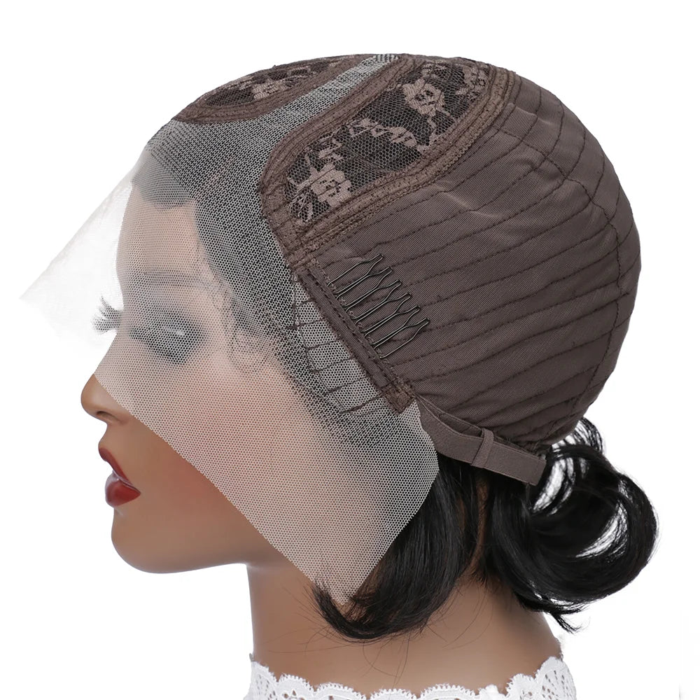 Side Part Wig Human Hair 13x1 Lace Frontal Wigs HD Transparent Short Bob Human Hair Wigs For Women Lace Front Human Hair Wig