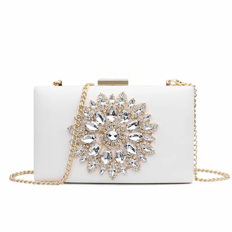 Single Side Sun Diamond Crystal Evening Bags Clutch Bag Hot Styling Day Clutches Lady Wedding woman bag Rhinestones Purse