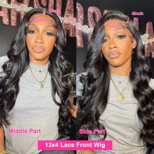 13x4 Body Wave HD Lace Frontal Wig Brazilian Transparent 13x4 Lace Front Human Hair Wigs For Women Glueless Wavy Wig Pre Plucked