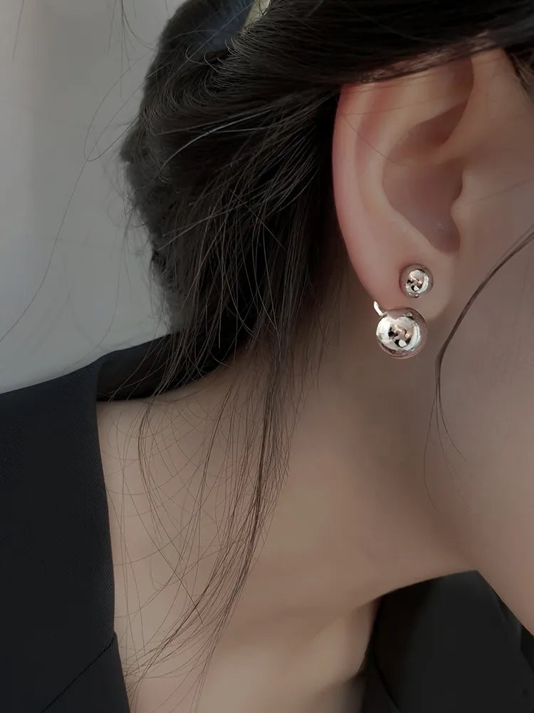 2023 New Women's Earrings Metal Ball Ear Stud Earrings for Women Bijoux Korean Boucle Girl Gifts Jewelry Wholesale
